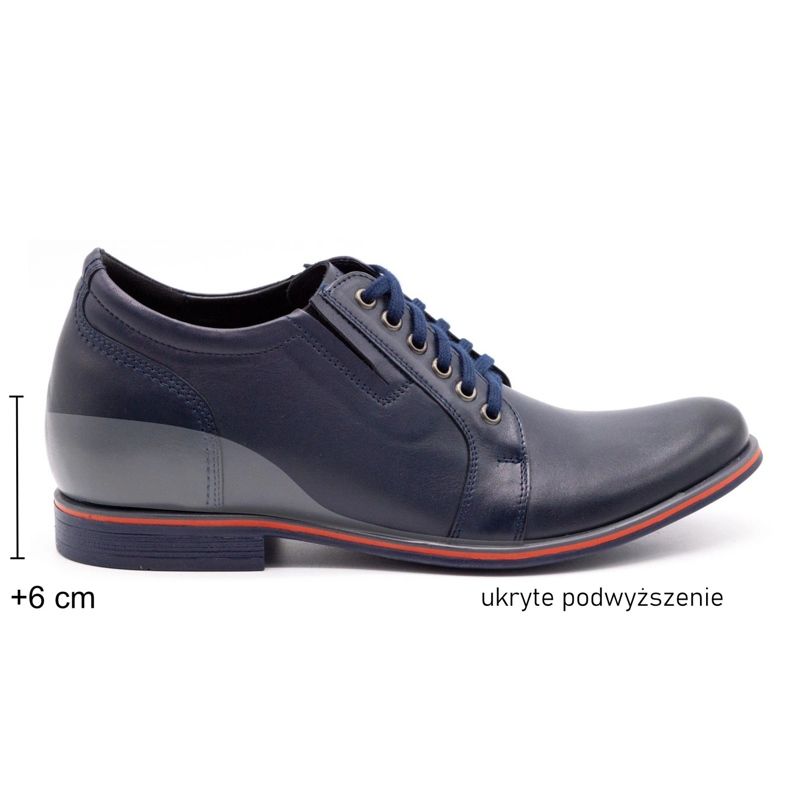 Olivier Scarpe da uomo che aumentano P24 blu navy