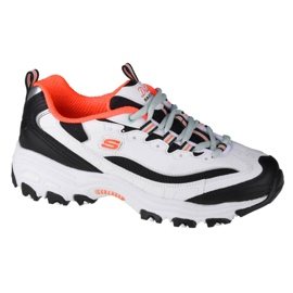 Skechers D'Lites Grande Ventola W 88888422-WBO bianca nero arancia
