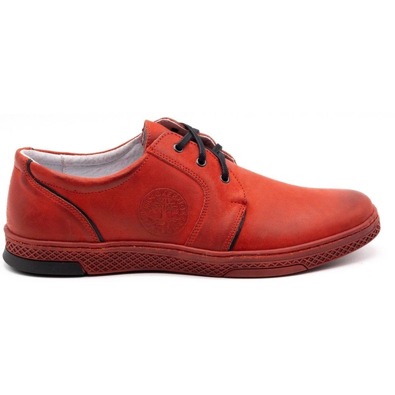 Joker Scarpe casual da uomo in pelle 322/2 rosse rosso