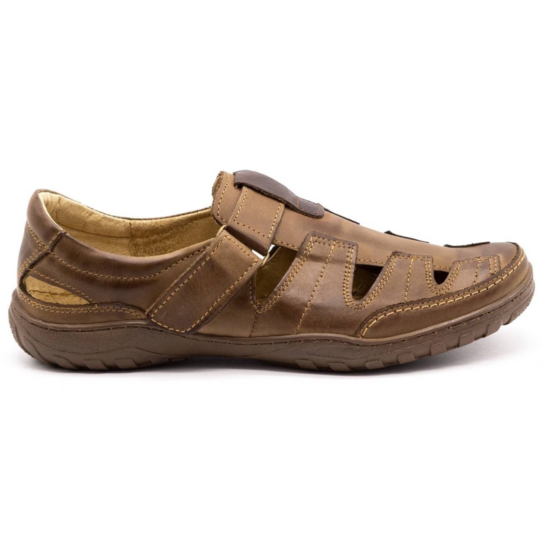 Polbut 260 scarpe traforate da uomo per l'estate, marrone