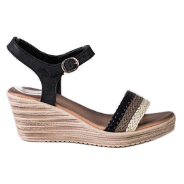 Sea Elves Sandali con zeppa casual beige marrone nero
