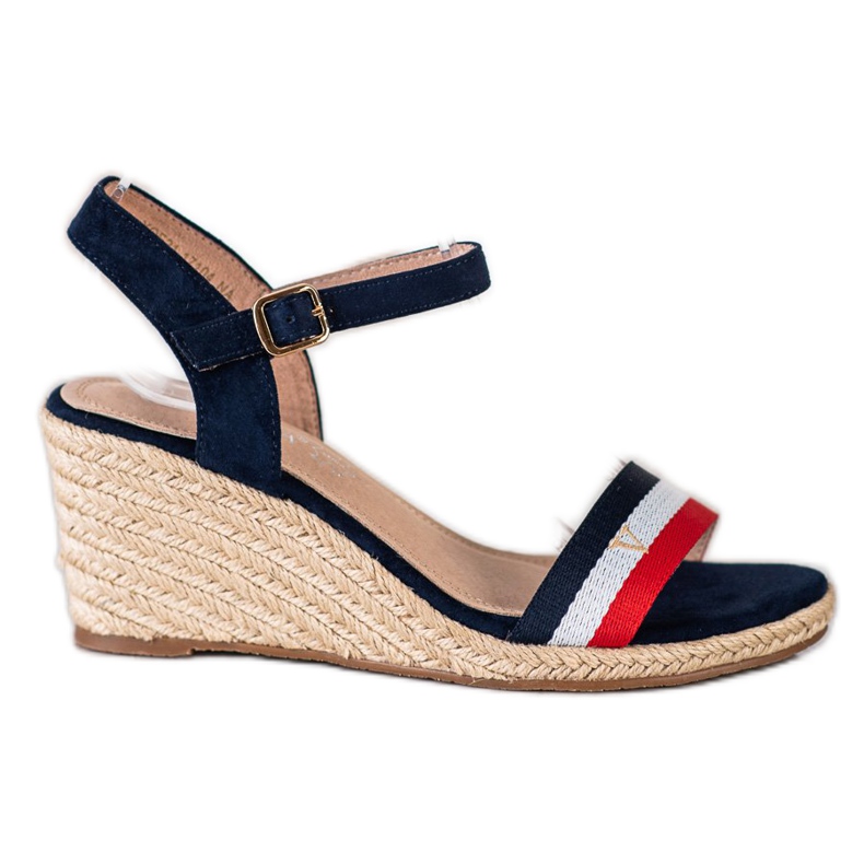 Sandali leggeri a righe VINCEZA bianca rosso blu navy