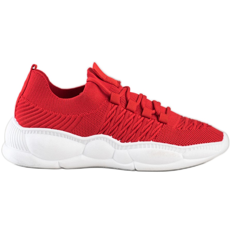 SHELOVET Scarpe da ginnastica classiche in tessuto rosso