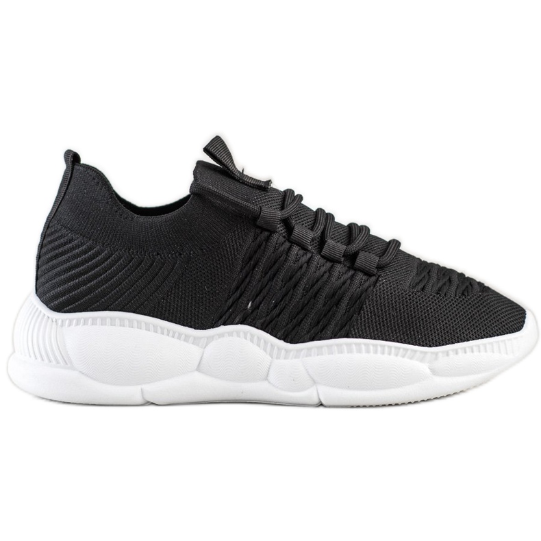 SHELOVET Scarpe da ginnastica classiche in tessuto nero