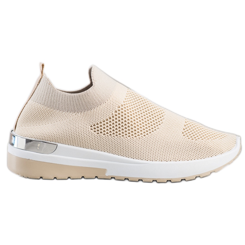 SHELOVET Scarpe da ginnastica senza lacci beige