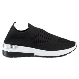 SHELOVET Scarpe da ginnastica senza lacci nero