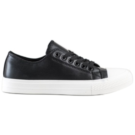SHELOVET Sneakers Nere Con Ecopelle nero