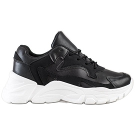 SHELOVET Scarpe da ginnastica nere casual nero