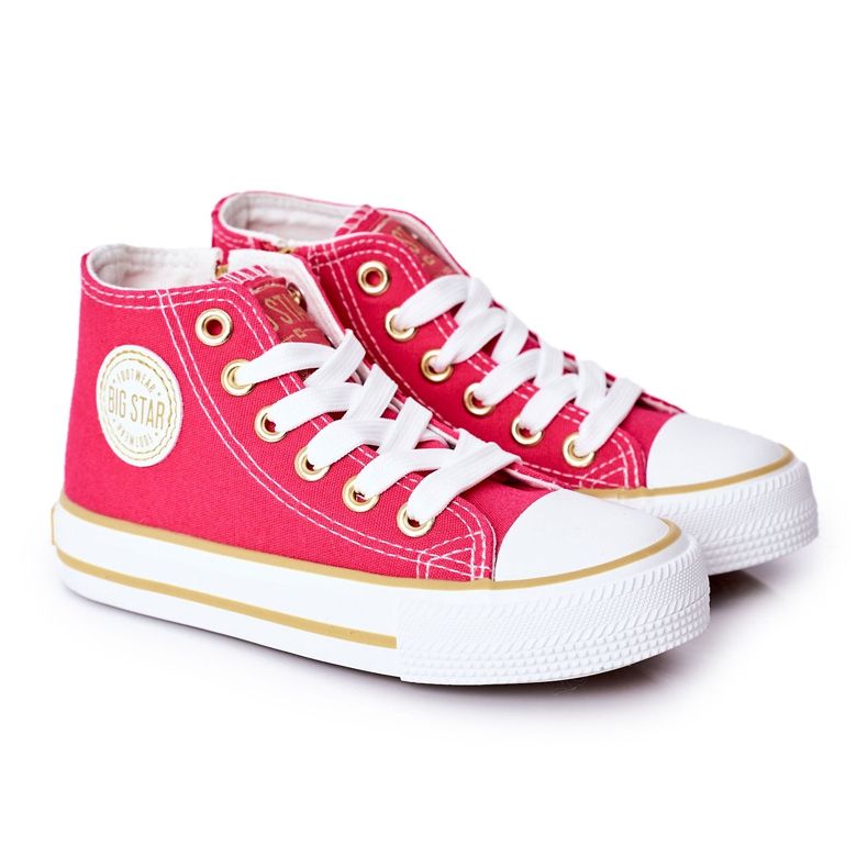 Sneakers Alte Per Bambini Con Cerniera Big Star HH374137 Rosa