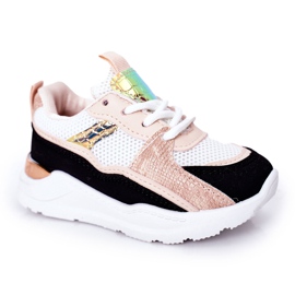 Scarpe da ginnastica per bambini Sneakers Nero-Rosa Game Time bianco