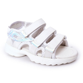 Sandali Sportivi Da Bambino Con Velcro Bianco Flyn bianca