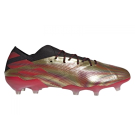 Scarpe da calcio Adidas Nemeziz.1 Fg M FY0758 grigio / argento, oro d'oro