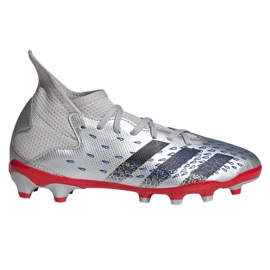 Scarpe da calcio Adidas Predator Freak.3 Mg Jr FY7625 grigio argento
