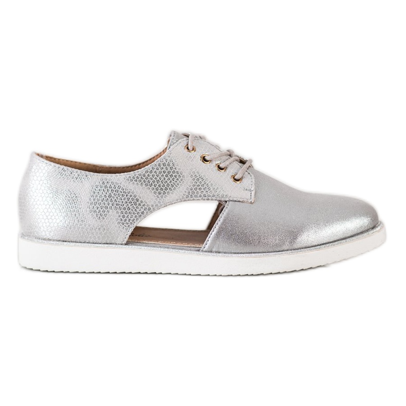 Forever Folie Scarpe alla moda con cut-out d'argento