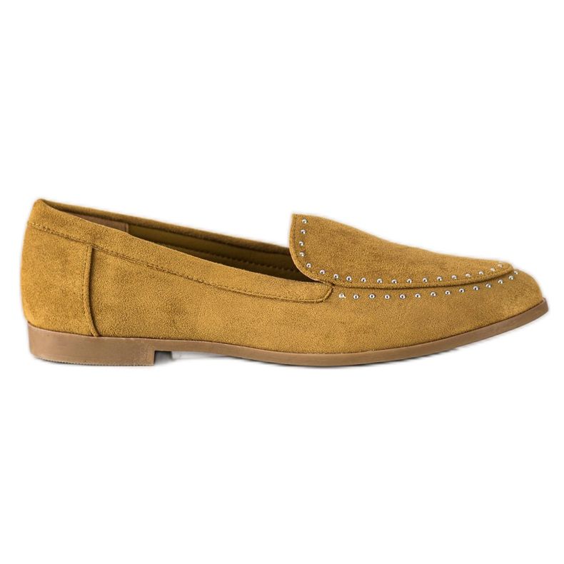 Coura Signori classici in pelle scamosciata giallo