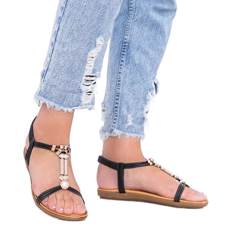 Sandali neri da donna Liva nero