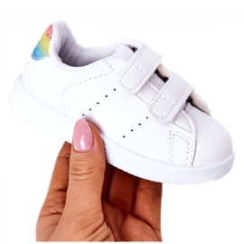 Sneakers per bambini Bianco-Arcobaleno Velcro Cute Girl