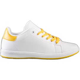 SHELOVET Sneakers Bianche Con Ecopelle bianco giallo