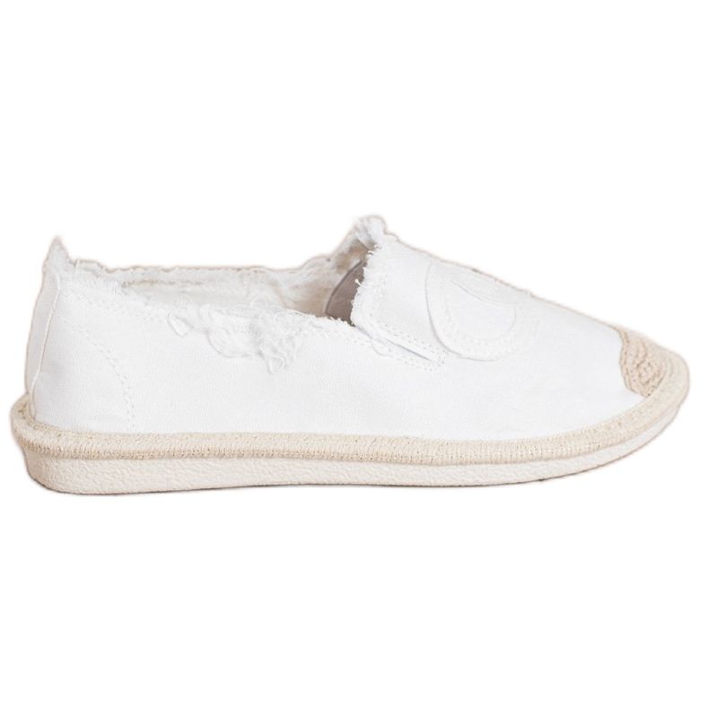 SHELOVET Espadrillas in tessuto bianca