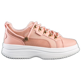 SHELOVET Sneakers rosa sulla piattaforma