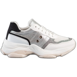 SHELOVET Comode sneakers alla moda bianca multicolore