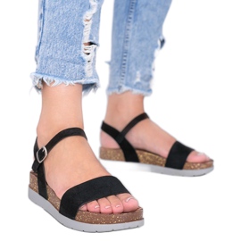 Sandali neri con soletta Preatty Pea nero