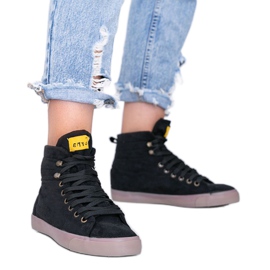 Sneaker nere alte alla caviglia di Bujal nero