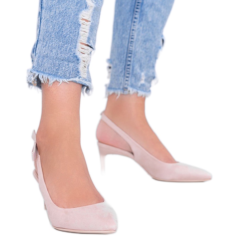 Décolleté beige su tacco Tari