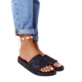 PS1 Pantofole di gomma nere da donna Let's Swim nero