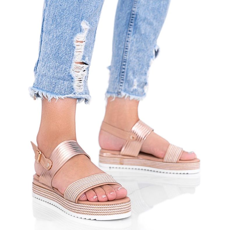 Sandali beige con suola spessa Senorita
