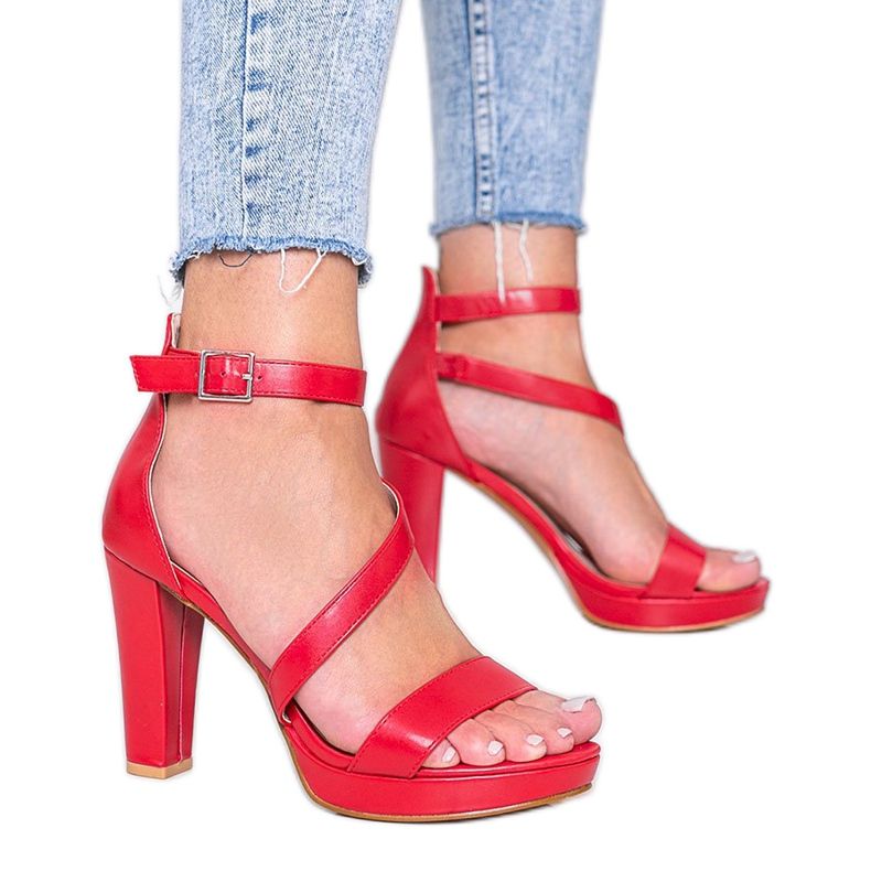 Sandali rossi sulla piattaforma Got You rosso