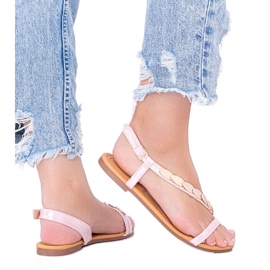 Sandali olografici da donna Pink Moon rosa