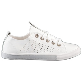 Bella Paris Sneakers Con Ecopelle bianca