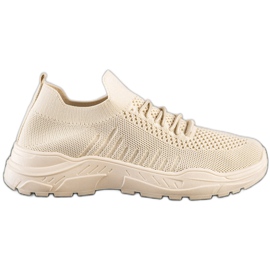 Sweet Shoes Scarpe da ginnastica casual senza lacci beige