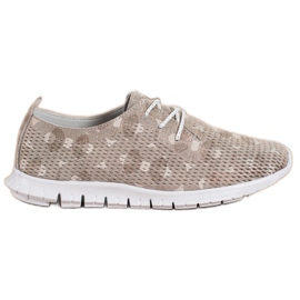 Goodin Scarpe in pelle leggera beige marrone