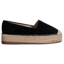 Primavera Espadrillas sulla piattaforma nero