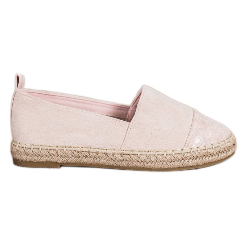 Bestelle Espadrillas in camoscio cipria rosa