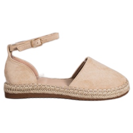 Small Swan Espadrillas comode in pelle scamosciata marrone