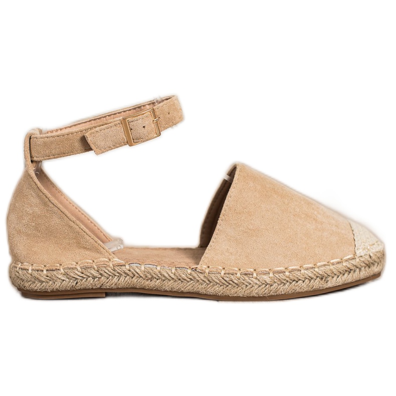 Small Swan Espadrillas Beige Con Fibbia