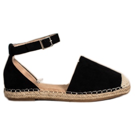 Small Swan Espadrillas Nere Con Fibbia nero