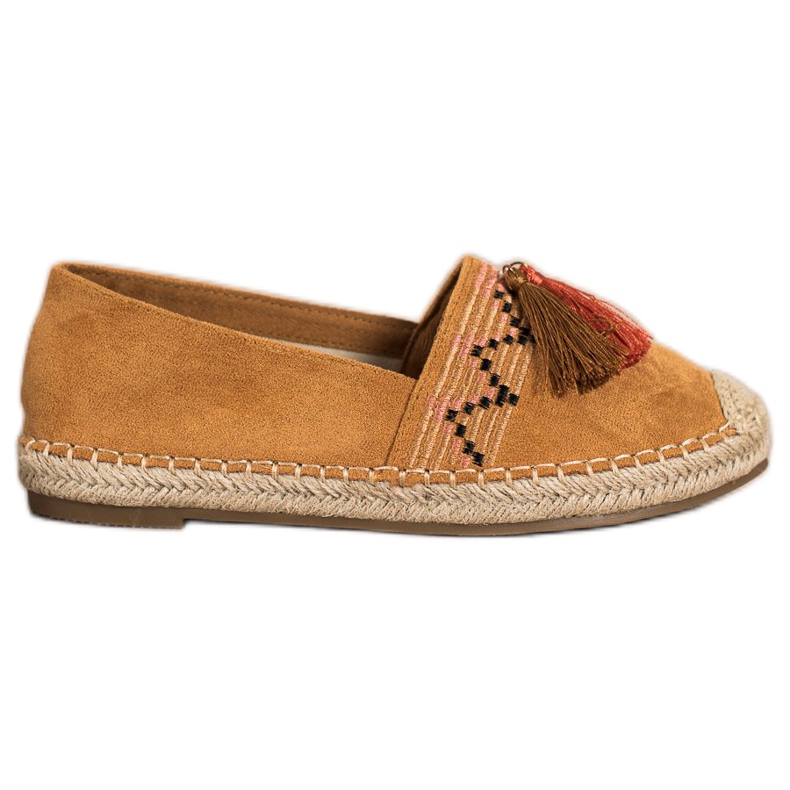 Melisa Espadrillas con frange marrone