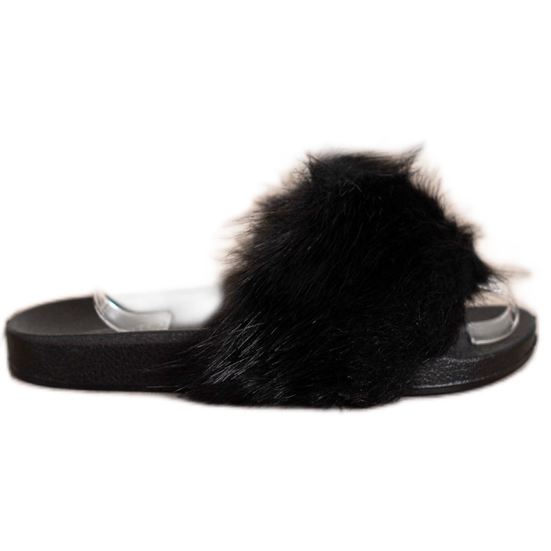 Evento Pantofole Con Pelliccia nero