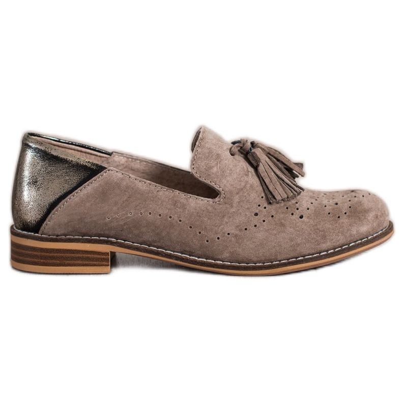 Filippo Signori in pelle con frange marrone