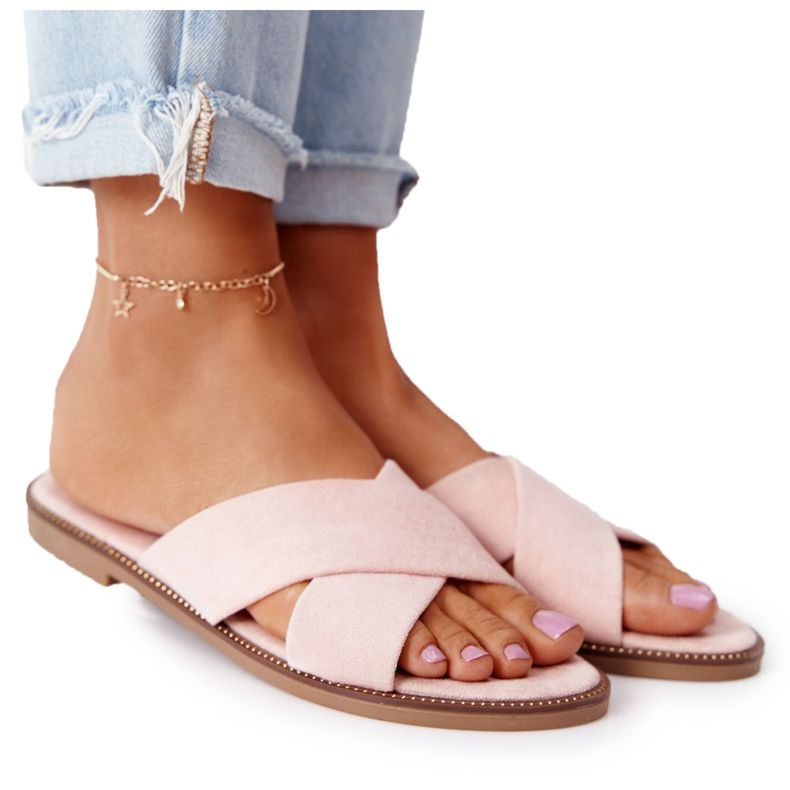 Pantofole Donna Velour Rosa Edesa