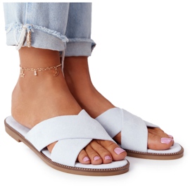 Pantofole Donna Velour Blu Edesa
