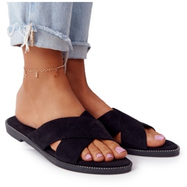 Pantofole Donna Velour Nere Edesa nero