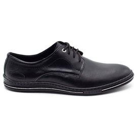 Lukas Scarpe da uomo in pelle 295LU nere con bianco nero