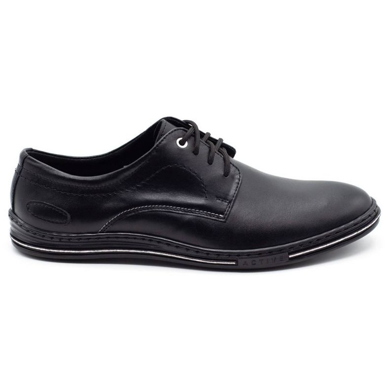 Lukas Scarpe da uomo in pelle 295LU nere con bianco bianca nero