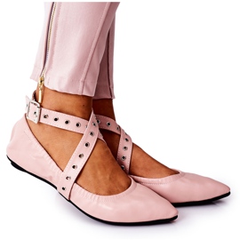 Ballerine pieghevoli in pelle Lu Boo Rosa