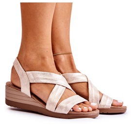 S.Barski Sandali con zeppa S. Barski BZY1A Beżowo-Złote beige d'oro